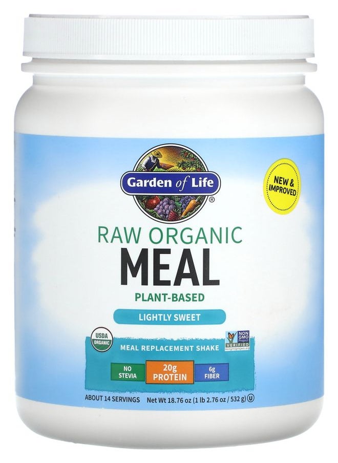 Garden of Life RAW Organic Meal Meal Replacement Shake Lightly Sweet 18.76 oz (532 g) 