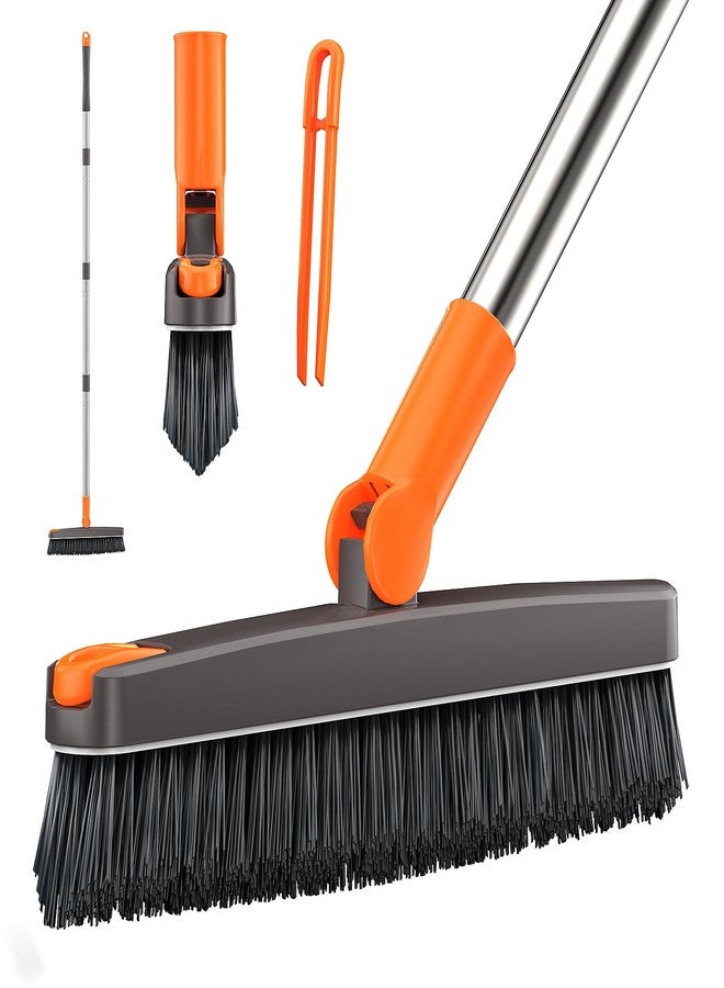 AIR U+ فرشاة جراوت AIR U+ بمقبض طويل، فرشاة تنظيف دوارة بزاوية 180° مع ملقط لتثبيت الشعر، فرشاة خط جراوت على شكل V، شعيرات صلبة للتنظيف العميق في الشقوق، خطوط البلاط، الدش، المطبخ، والزوايا. - Image 1