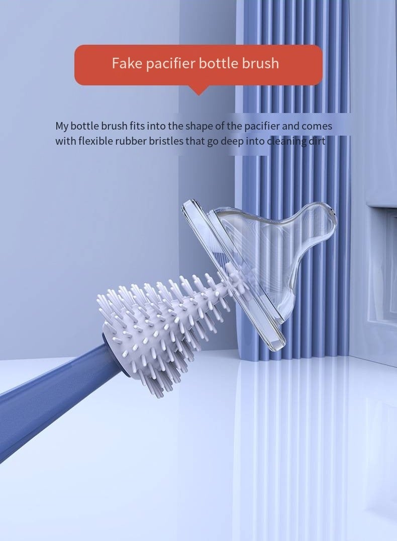 أطفال الهوغوز فرشاة تنظيف زجاجات الأطفال المصنوعة من السليكون والقابلة للسحب قوية للغاية لكافة أحجام زجاجات الأطفال (أرجوانية) - Image 5