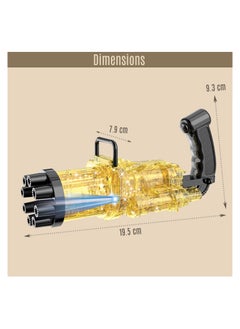 Little Story 8 Holes Bubble Machine Kids Gun, Yellow  - Image 3