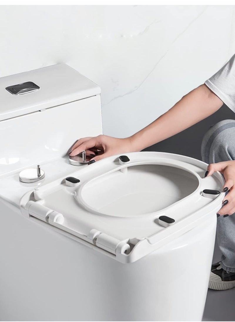 Toilet Seat Hinges Top Fixings,2 Pcs Quick Release Toilet Seat Fixings Universal Toilet Seat Hinge Fittings for WC Toilet Blind Holes - Image 5