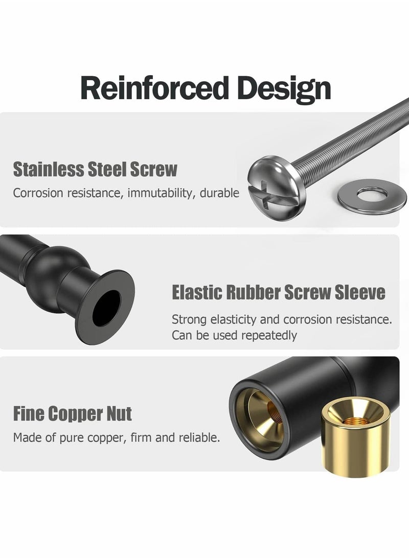 Toilet Seat Hinges Top Fixings,2 Pcs Quick Release Toilet Seat Fixings Universal Toilet Seat Hinge Fittings for WC Toilet Blind Holes - Image 2