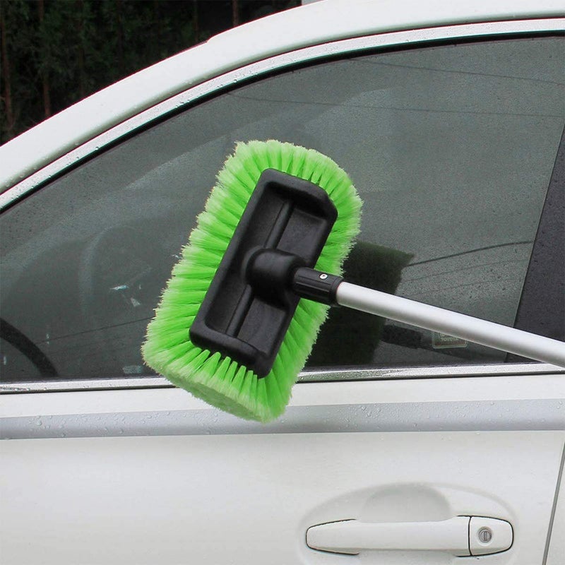 Forgrace 12" Car Wash Brush with Medium Soft Bristle for Auto RV Truck Boat Camper Exterior House Washing Cleaning, Green Plus - Image 5