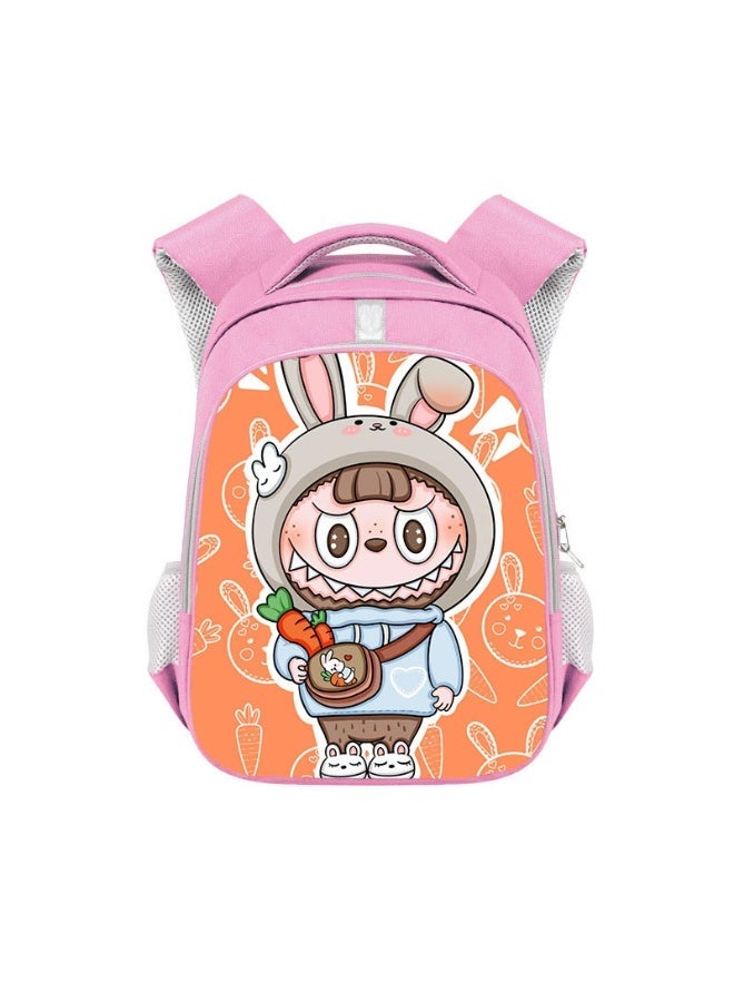 Labubu Backpack Student Large Capacity High-end Backpack Children's Wear-resistant Polyester Backpack 36*26*13CM - Image 1