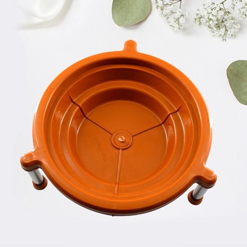 Xnim Xnim Multipurpose Matka StandPlant Pot Stand Brown Plastic 2 Levels Kitchen Garden  - Image 3