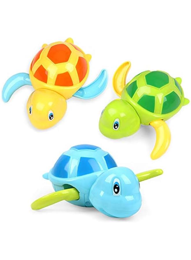 FYLX Bath Toys for Toddlers 1 2 3 4 5 Years OldPool Toys for KidsBaby Funny Wind Up Swimming Turtle Bath ToyCute Floating Bathtub Water Toys for Preschool Child Boys Girls 3 ) - Image 1