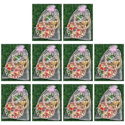 Saugat Traders Return Gifts for Women Gota Patti Bangles with Potli Bags for Pooja Varalakshmi Vratham, Wedding, Haldi Ceremony, Mehndi Function, Bridal Shower Gifting (10 Pairs) - Image 1