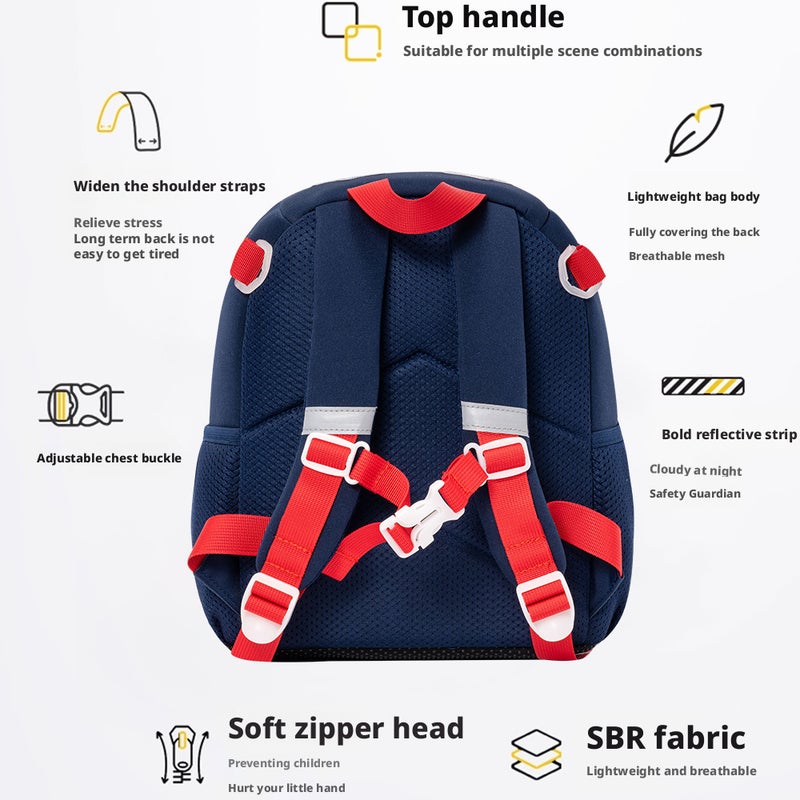 Sesame Baby Kids Backpack, Neoprene, Cartoon, Lightweight, Large Capacity for Kindergarten - Image 4