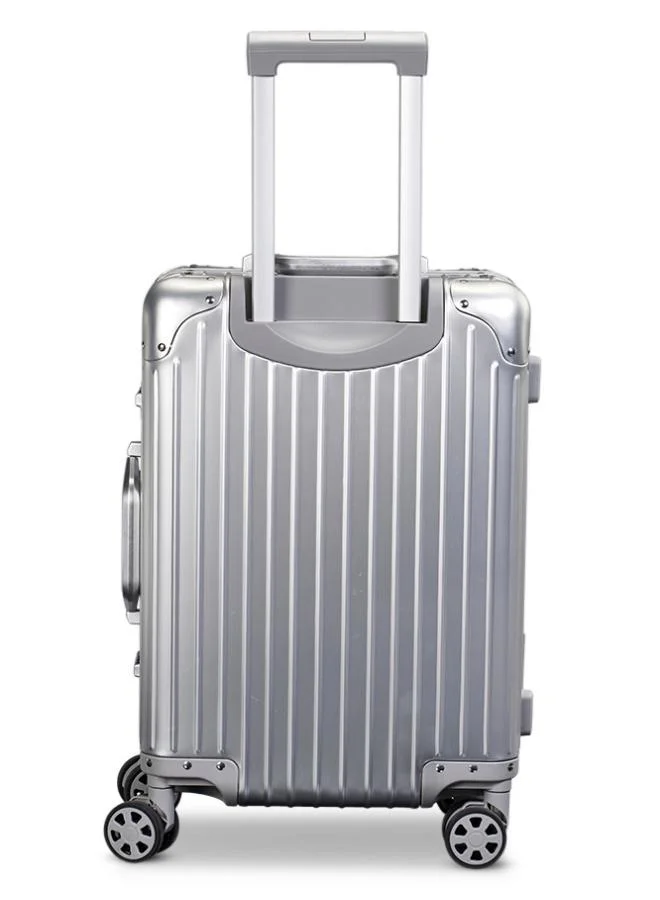 LIMRA luxury 20-inch full aluminum cabin carry-on suitcase - silver edition