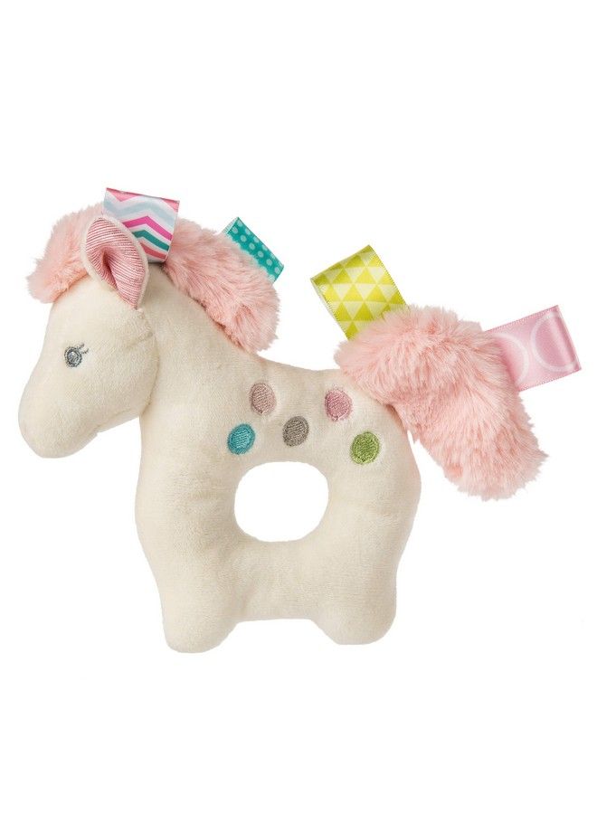 Taggies Embroidered Soft Ring Rattle Painted Pony 6 Inches  - Image 2