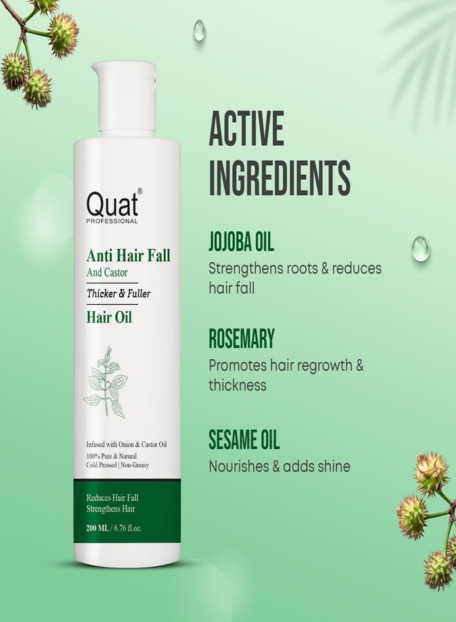 QUAT Anti Hair Fall & Castor Hair Growth Oil, Thicker & Fuller Hair, Hair Oil (200 ml) - Image 4