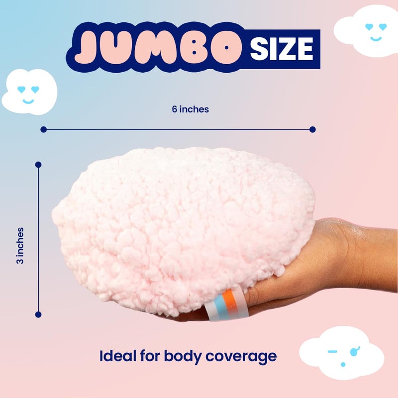 Megababe Body Powder Applicator - Dust Puff | Oversize (6â€ x 3â€) Powder Puff | Powder Sold Separately - Image 3