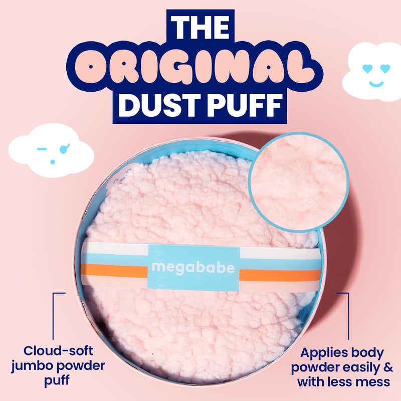 Megababe Body Powder Applicator - Dust Puff | Oversize (6â€ x 3â€) Powder Puff | Powder Sold Separately - Image 2