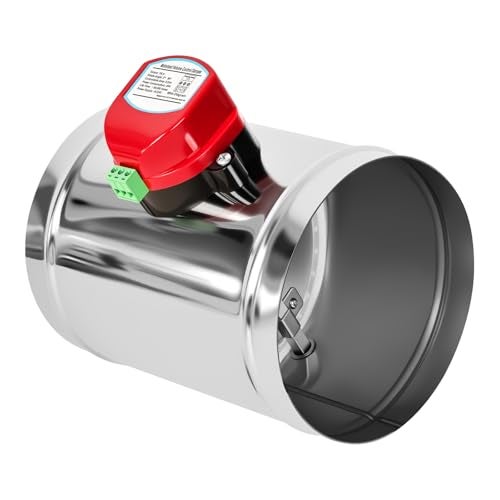 ZOWZEA 6" Motorized Duct Damper,On/Off Backdraft Damper Control, Stainless Steel Airflow Control Damper for HVAC System, 24V AC - Image 1