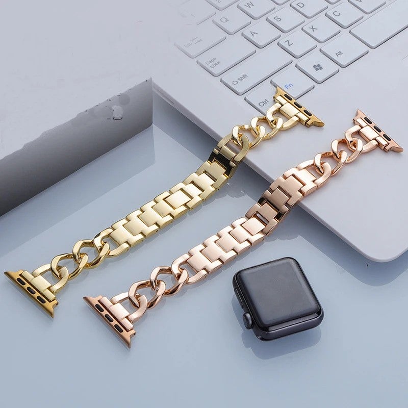 Y&D Stainless Steel Link Bracelet Band for Apple Watch 40mm 41mm 44mm 45mm, Metal Strap Replacement for iWatch Series 8 7 6 5 - Image 4