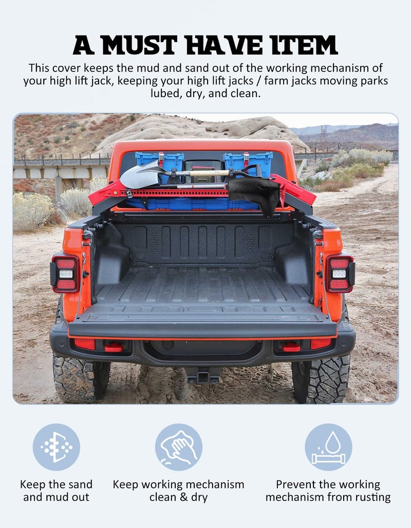 Northyun Hi-Lift Jack Cover, Running Gear PU Waterproof Protective Cover for Hi-Lift Farm Trailer Jack - Image 4