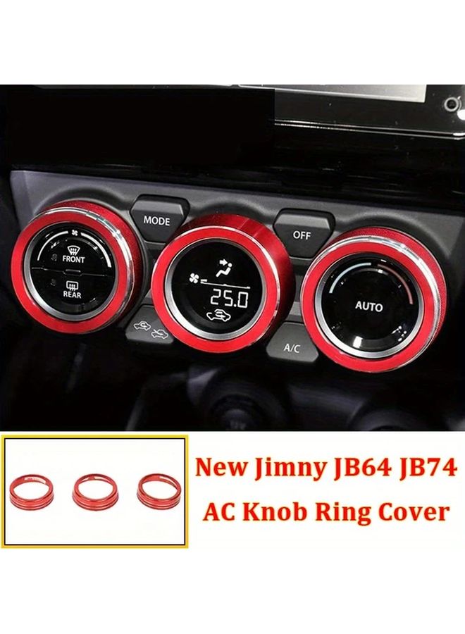 Blue Aluminum Alloy Air Conditioning Knob Cover Trim Ring for SUZUKI Jimny JB64 JB74 2018 2021 - Image 5
