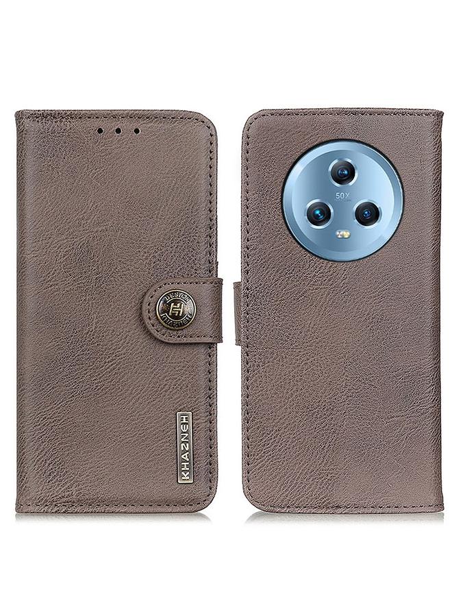 S-TOP Case For Honor Magic5 KHAZNEH Cowhide Texture Horizontal Flip Leather Phone Case - Image 1