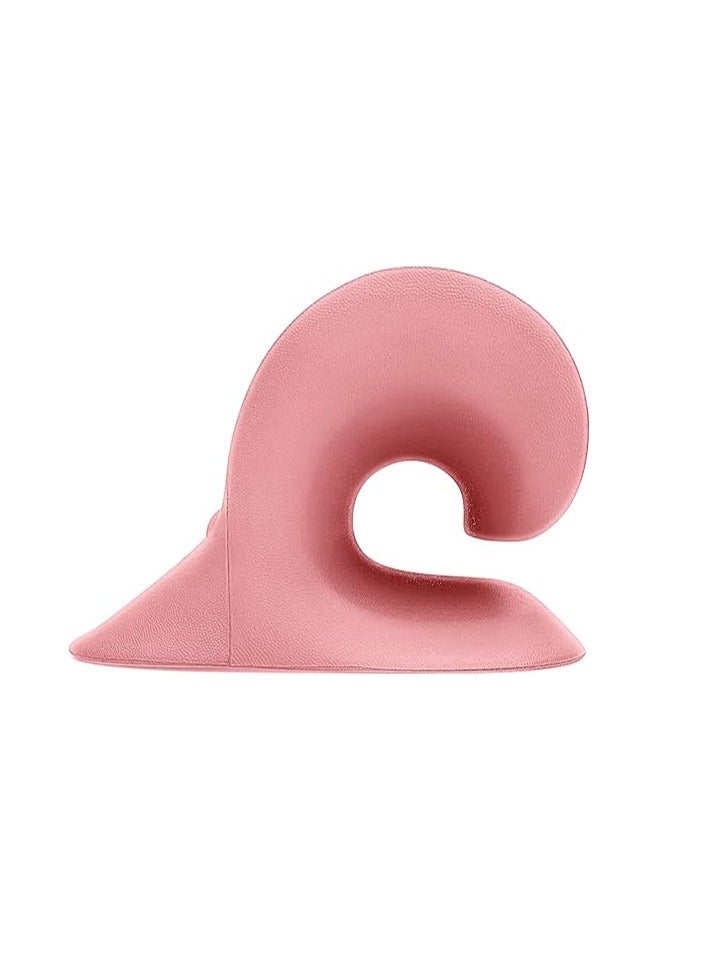 RESTCLOUD Neck and Shoulder Relaxer Cervical Traction Device Chiropractic Neck Stretcher Pillow for Cervical Spine Alignment Pink - Image 4