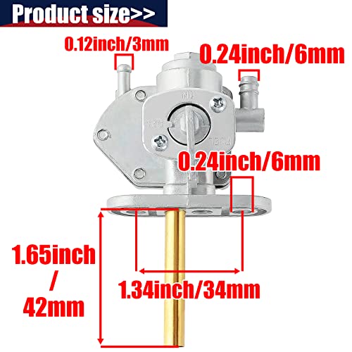 QAZAKY Gas Tank Fuel Petcock Valve Switch Compatible with Suzuki DRZ400 DRZ400E DRZ400S DRZ400SM FZR600 LT80 LT50 LTZ400 LTZ250 Quadsport Quadrunner LTF250 LTF300 King Quad Boulevard S40 Bandit GSF600 - Image 3
