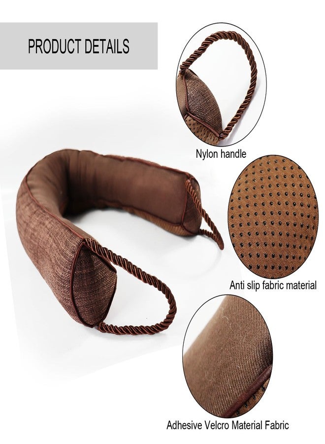 داراليس مانع تسرب الهواء للأبواب شديد التحمل - شريط مانع لتسرب الهواء أسفل الباب مع ثقل (بني، 36 بوصة) - Image 3