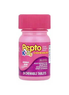 Pepto Bismol Pepto Bismol, Kids, Pepto Chewables, Bubble Gum,  24 Chewable Tablets  - Image 4