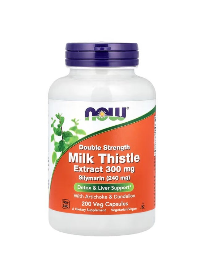 now Milk Thistle Extract Double Strength 300 Mg 200 Veg Capsules - Image 1