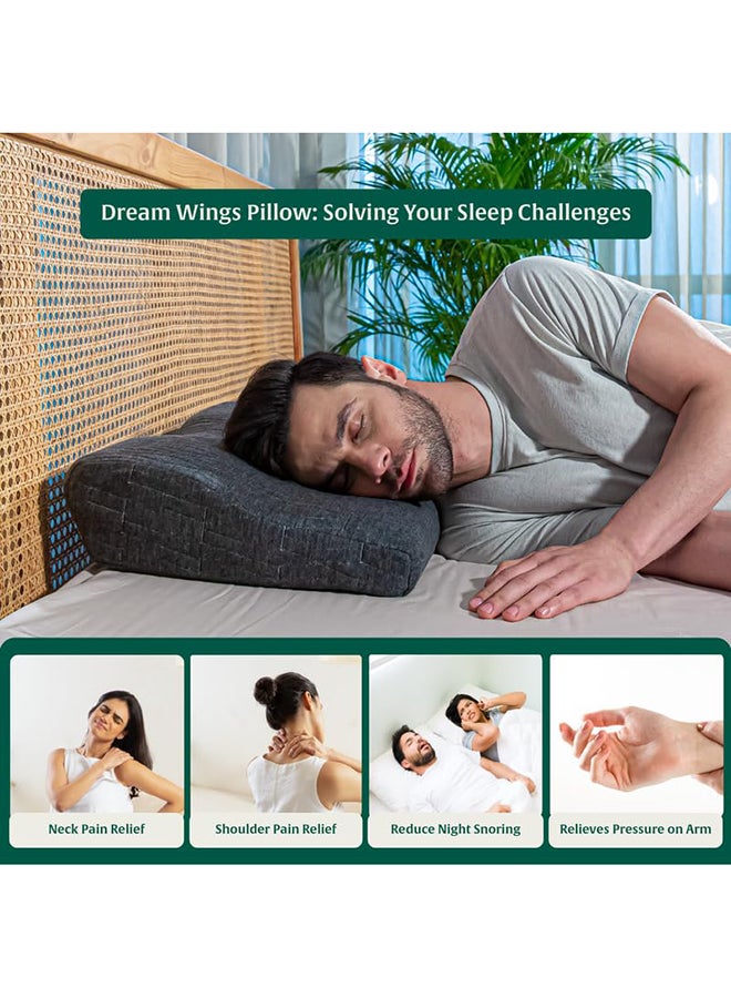 The White Willow Cervical Pillow for Neck Pain Relief - Memory Foam Pillow for Sleeping - Cervical Pillow for Neck and Shoulder Pain - Orthopedic Contour Shaped Pillow German Technology  - Image 4