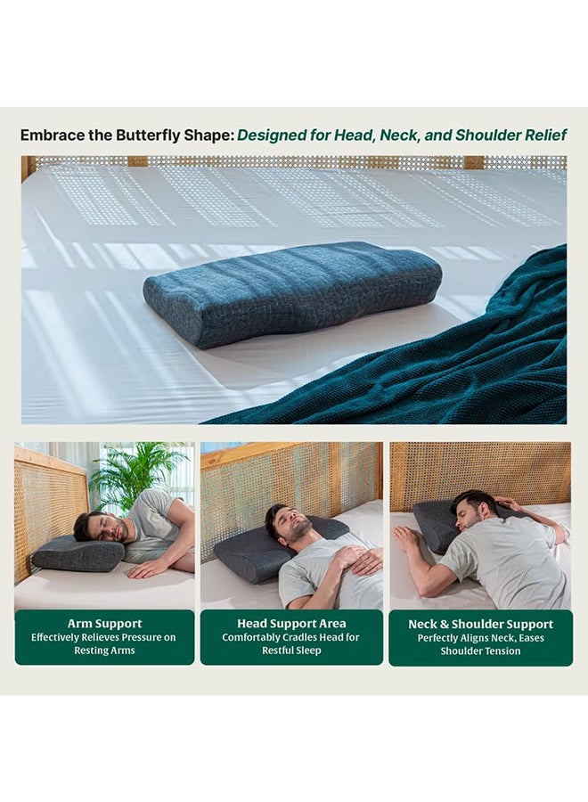 The White Willow Cervical Pillow for Neck Pain Relief - Memory Foam Pillow for Sleeping - Cervical Pillow for Neck and Shoulder Pain - Orthopedic Contour Shaped Pillow German Technology  - Image 5