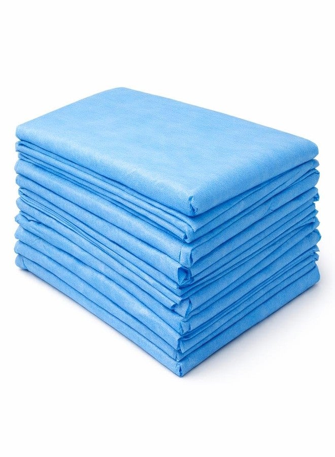 RXSHOPY Blue Double King Size Disposable Bed Sheets for Patients, Disposable Bed Cover Hospital I Single use Non Woven Bedsheets for Massage, Spa I 90 x 63 Inches, Pack of 5 - Image 1