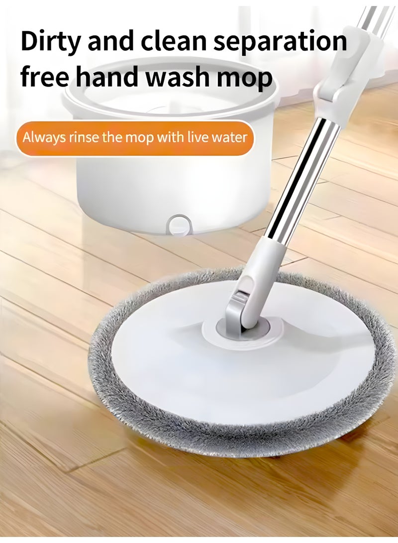 دينكس مجموعة دلو الممسحة – نظام التنظيف الذكي مع التجفيف التلقائي وفصل الماء – مقبض + 2 منشفة ممسحة متضمنة – DX1726 - Image 5