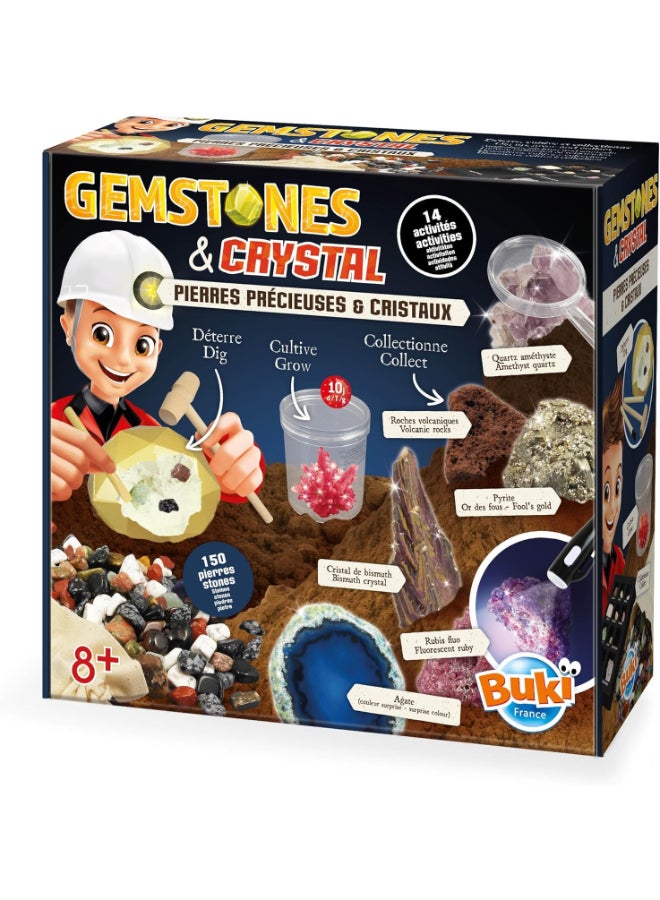 Buki Gemstones & Crystal Dig, Grow & Collect Kit (150 Pieces) - Image 1
