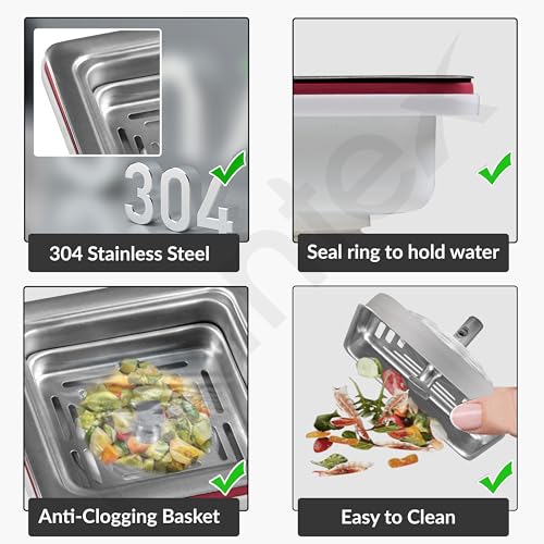 Plantex Coupling for Kitchen Sink/304 Grade Stainless Steel Waste Coupling/Square Shape Coupling - Pack of 1 (Matt Finish) - Image 4