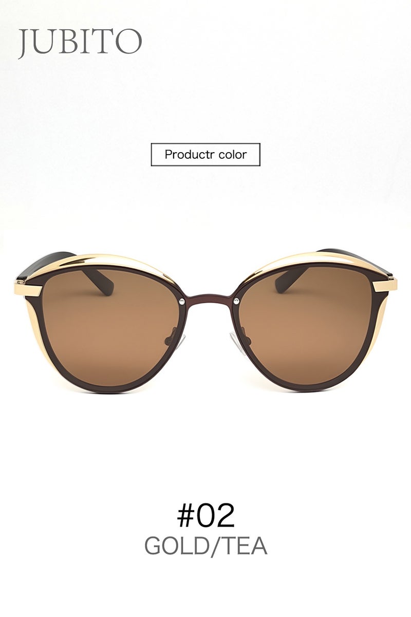 JUBITO polarized sunglasses for men and women stylish UV400 gold/tea - Image 2