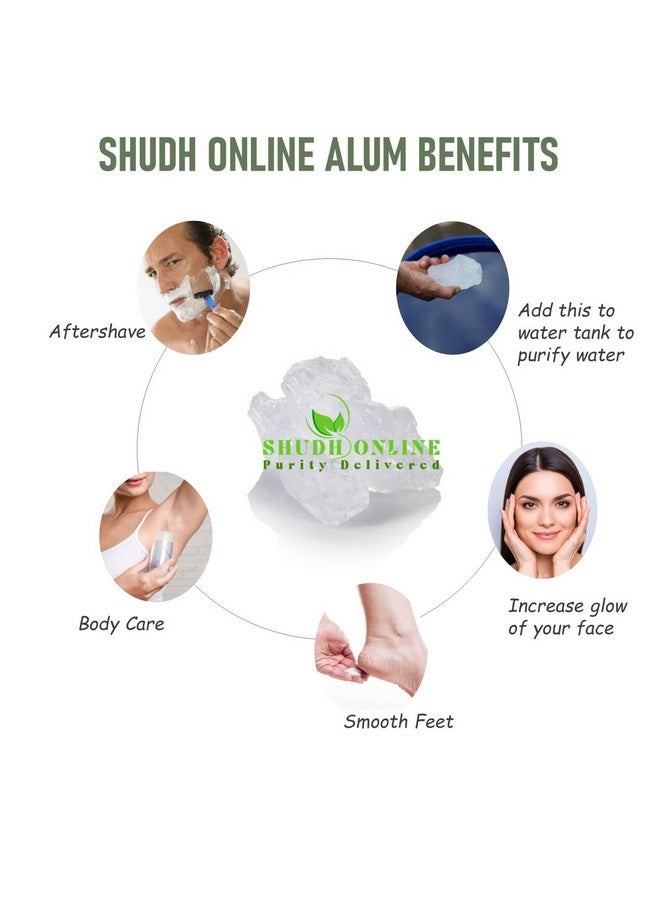 Shudh Online Fitkiri, Solid Alum Stone (250 Grams)-Fitkari Water Purification, Vastu, Shaving - Image 4
