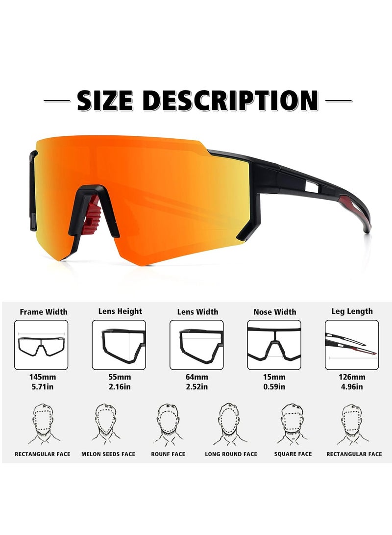 GUDOO Polarized Sports Sunglasses for Men Women,Driving Fishing Cycling Mountain Bike Sunglasses UV400 Protection - Image 2