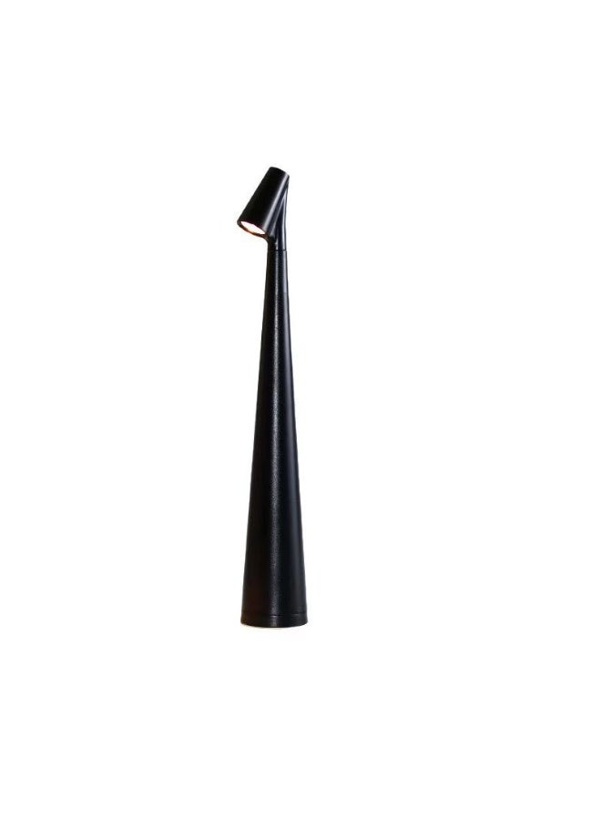USB Rechargeable Touch LED Desk Lamp, 3-Level Brightness, Portable Night Light for Bedside & Dining (Black) - Image 2