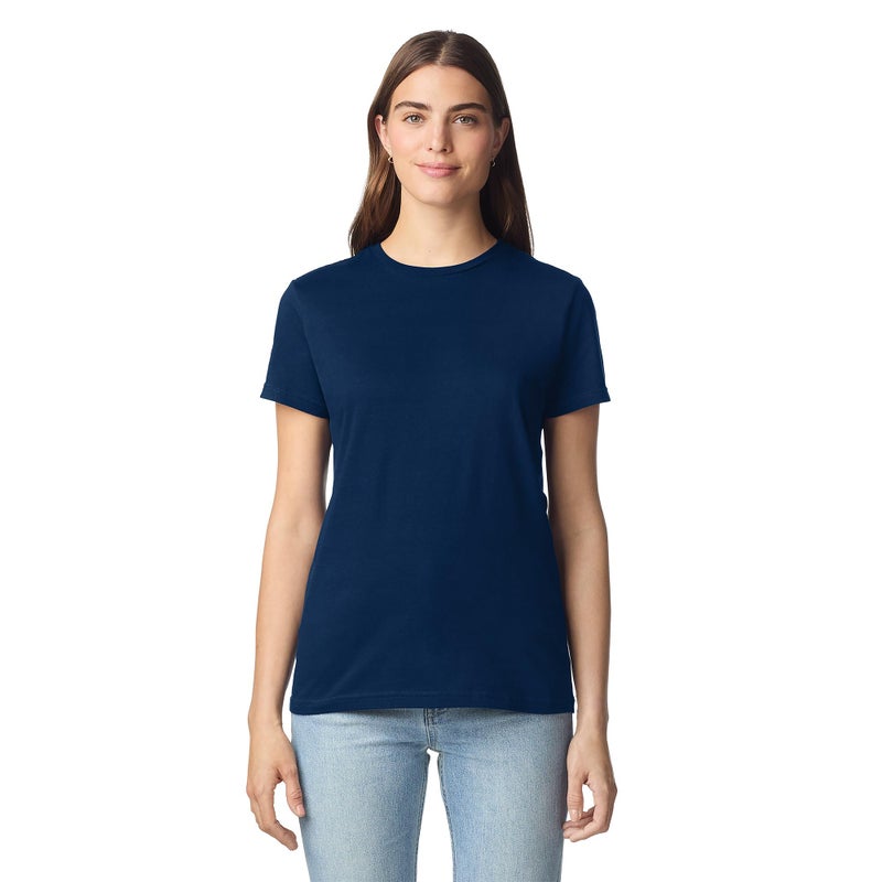 Gildan Women's Softstyle Cotton T-Shirt, Style G64000L, Multipack, Navy (2-Pack), Medium - Image 2
