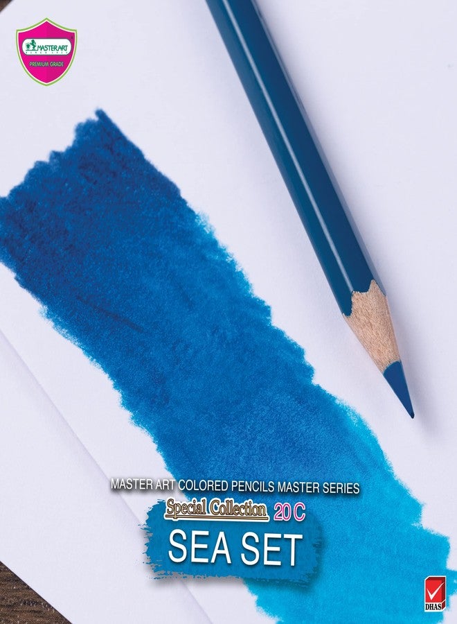 MASTERART Colored Pencils Master Series 20 Colors in Special Collection for Kids and Adults Coloring (SEA SET) - Image 5