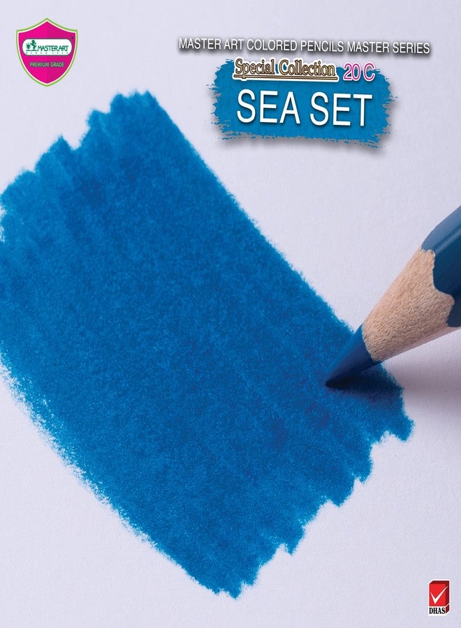 MASTERART Colored Pencils Master Series 20 Colors in Special Collection for Kids and Adults Coloring (SEA SET) - Image 4