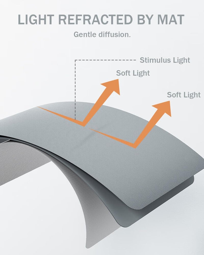 AROPANA Anti-Slip Extended Mouse Pad | PU Vegan Leather Desk Mat | Large Computer Desk Protector Pad with Suede Base for Keyboard, Laptop, Office & Home (70x35CM, Grey) - Image 3