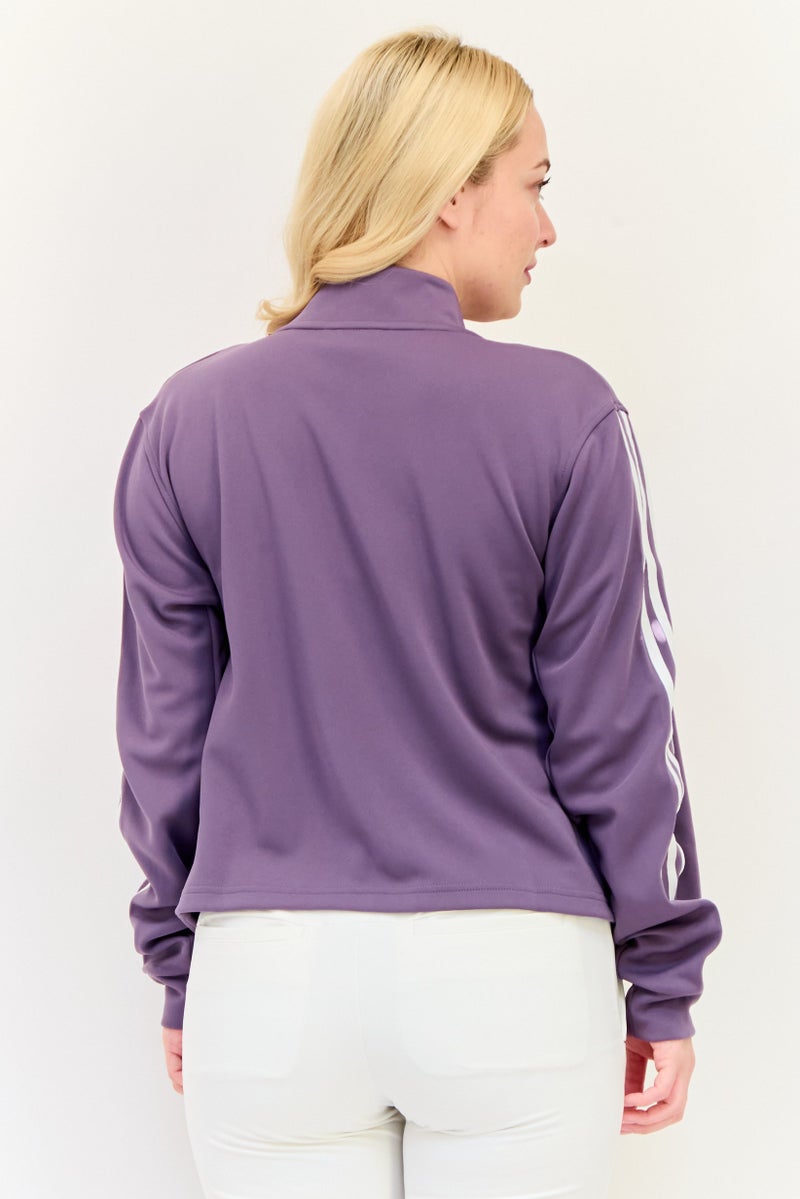 Adidas Women Sportswear Fit Long Sleeves Training Track Jacket, Shadow Violet - Image 3