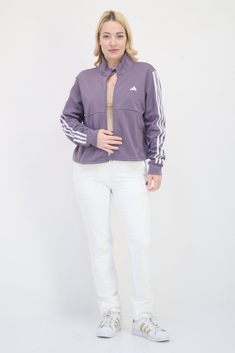 Adidas Women Sportswear Fit Long Sleeves Training Track Jacket, Shadow Violet - Image 4