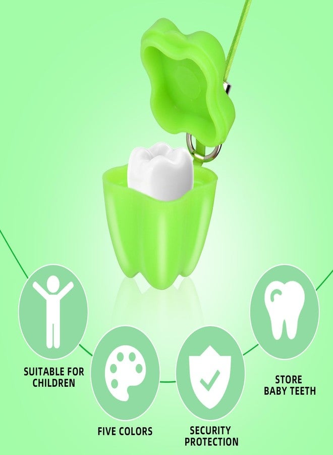 Asofelk 15PCS Bright-Color Toothes Necklaces for Losting Teeth for Kid, Plastic Tooth Saver Necklaces, Cute Tooth Saver for Kids/ Tooth Savers for Children, Toothes Treasure Chest, Lost Teeth Saver Necklace - Image 4