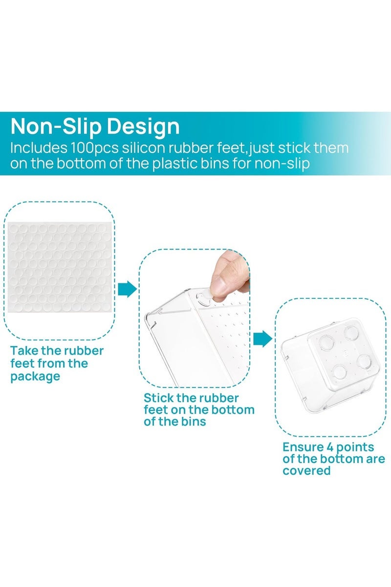 مجموعة منظم أدراج مستوردة مكونة من 12 قطعة، وحدات أدراج تخزين بأربعة أحجام، منظم مكياج بلاستيكي شفاف وصناديق تخزين للمكياج والقرطاسية والأدوات المتعددة للحمام والمكتب وغرفة النوم - Image 3