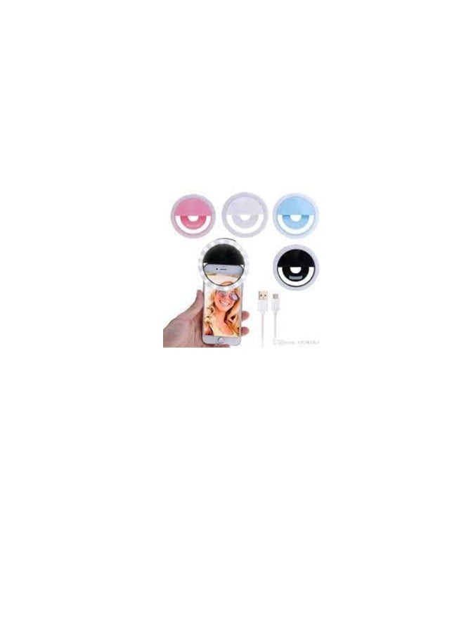 MAGBHA Portable LED Ring Selfie Light for All Smartphones | Tablets Enhancing Ring Light with 3 Level of Brightness for Photography Video Calling (Smart Phones Laptop Tablet LED Ring Selfie Light)
