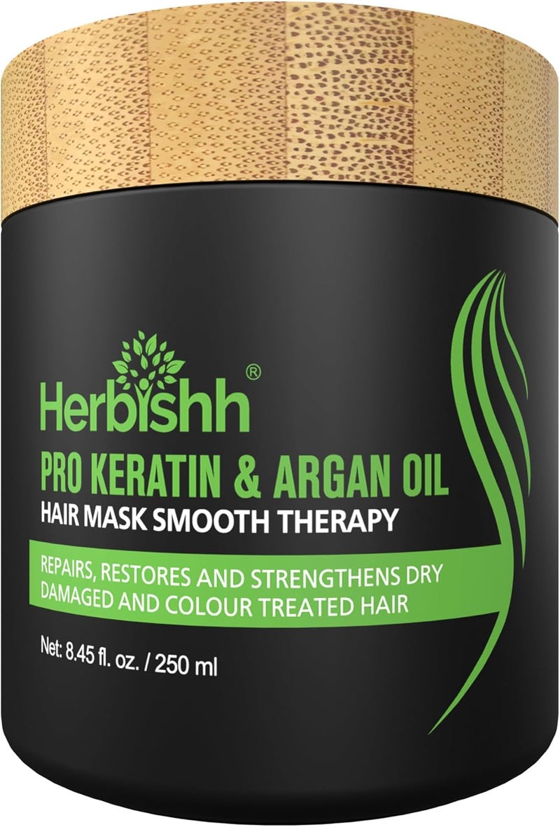 Herbishh Pro Keratin & Argan Oil Hair Mask 250 ml - Image 1