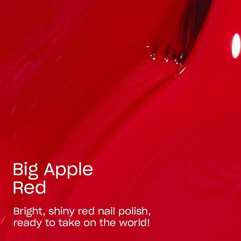 OPI Nail Lacquer Big Apple Red | Opaque Bright Red CrÃ¨me Chip Resistant Nail Polish | Fast Drying, Streak Free - Image 2