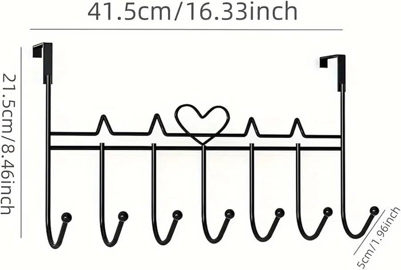 White Heart Shaped Door Hook 3PCS Punch Free Wall Hanger For Clothes Storage Organizer - Image 3