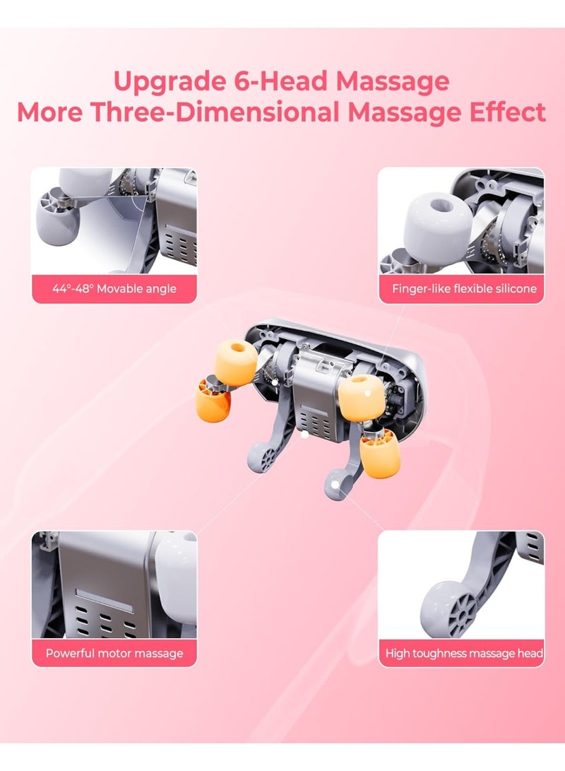 Cordless Shiatsu Neck & Back Massager with Heat - Deep Tissue Pain Relief - Rechargeable 6D Kneading for Cervical & Muscle Therapy - Image 4